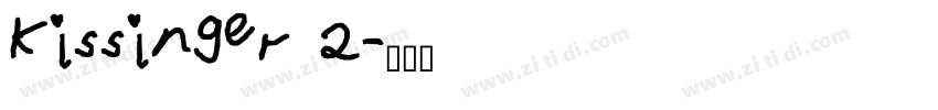 Kissinger 2字体转换